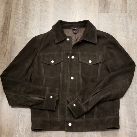 🍺EUC🍺 H&M DARK BROWN SUEDE BLAZER JACKET - Picture 2 of 8